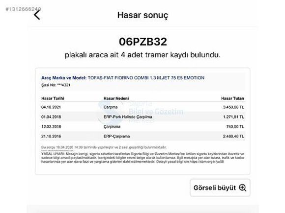 2016 MODEL İLK ELDEN 1.3 MULTİJET FİORİNO EMOTİON OTOMATİK