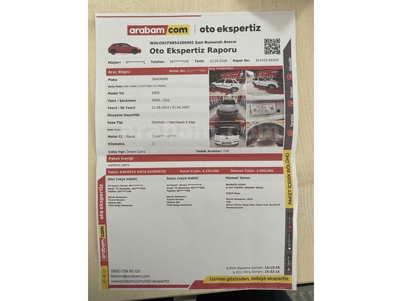 Sahibinden Opel Corsa 1.3 CDTI Essentia 2005 Model 