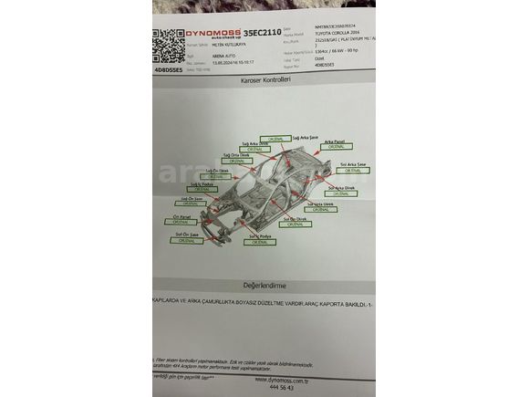 Sahibinden Toyota Corolla 1.4 D-4D Touch 2016 Model