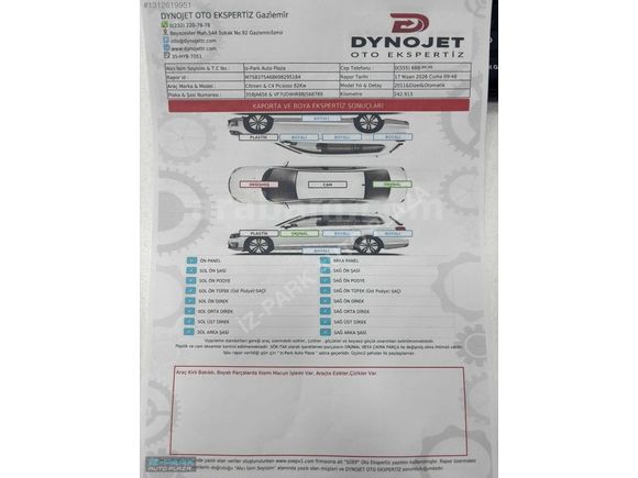 İZ-PARK AUTO 2011 CITROEN C4 PİCASSO OTOMATİK CAM TAVAN