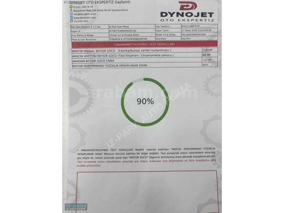 İZ-PARK AUTO 2011 CITROEN C4 PİCASSO OTOMATİK CAM TAVAN