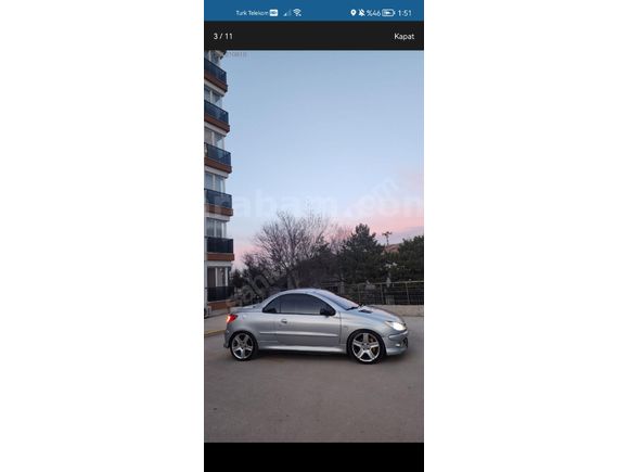 Sahibinden Peugeot 206 1.6 CC 2004 Model Ankara