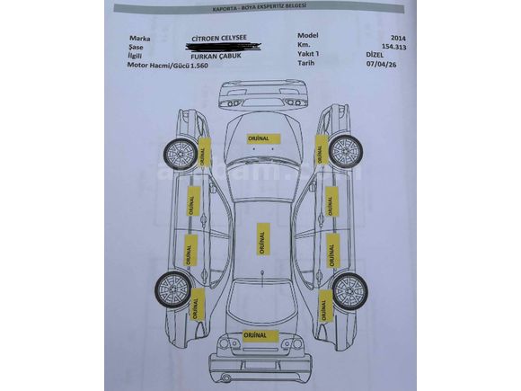 Galeriden Citroen C-Elysée 1.6 HDi Exclusive 2014 Model Bursa