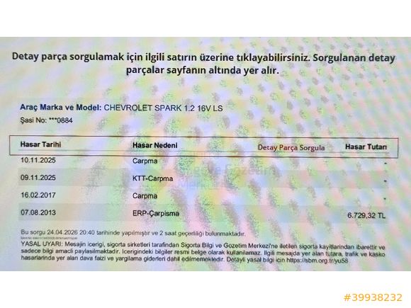 EG OTOMOTİVDEN 2010 Spark 1.2 LS