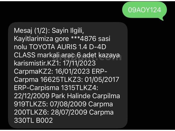Sahibinden Toyota Auris 1.4 D-4D Class 2007 Model 