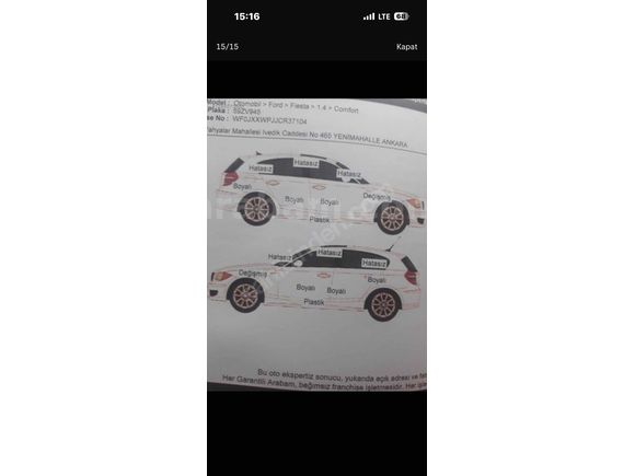 Sahibinden Ford Fiesta 1.4 Titanium X 2012 Model 