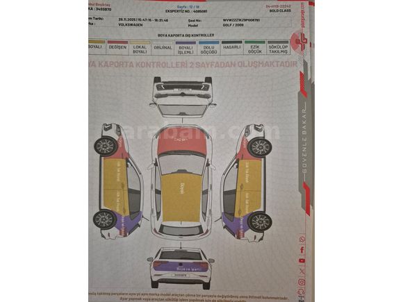 MUAYENESİ 10-04-2028 e KADAR  Golf 1.4 TSi Midline 2009