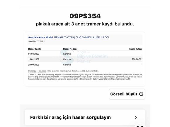 Galeriden Renault Clio 1.5 dCi Authentique 2006 Model Muğla