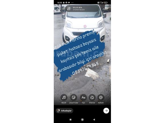 Sahibinden Fiat Fiorino Combi 1.3 Multijet Premio 2017 Model  120 km Beyaz