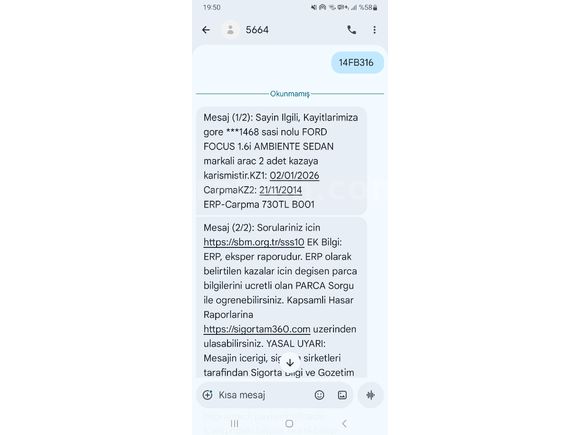 205 BİN KM-TAVAN KAPUT BAGAJ ORİJİNAL