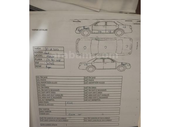 Sahibinden Ford Mondeo 2.0 GLX 1998 Model Gümüşhane 352.000 km