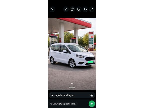 Sahibinden Ford Tourneo Courier 1.5 TDCi Delux 2023 Model  41.000 km Beyaz