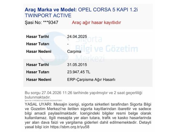 Sahibinden Opel Corsa 1.2 Twinport Active 2014 Model 