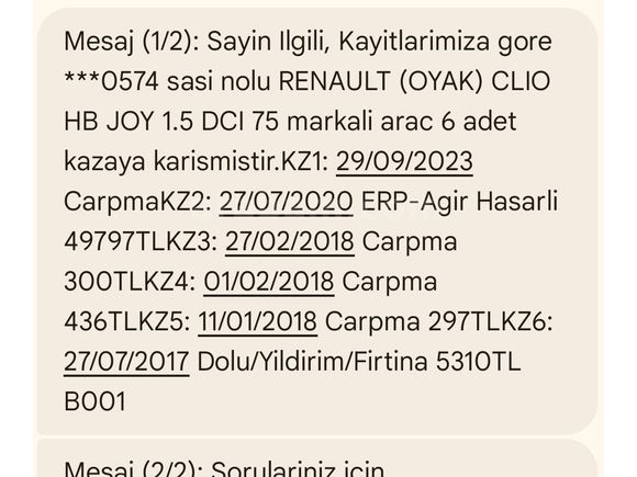 Sahibinden Renault Clio 1.5 dCi Joy 2016 Model
