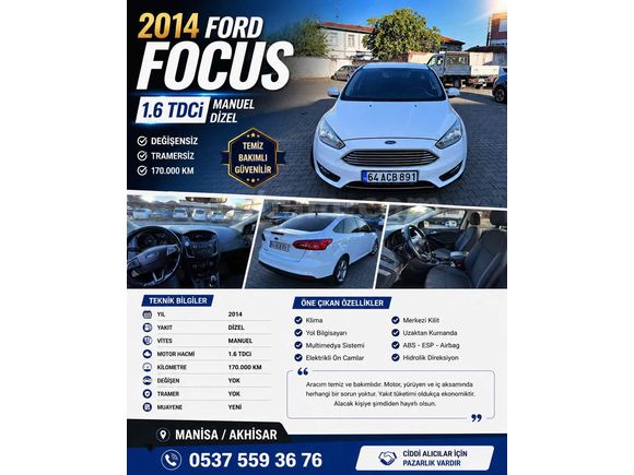 Sahibinden Ford Focus 1.6 TDCi Trend X 