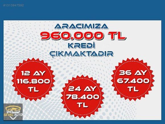 410 BİN PEŞİN KALAN 36 AY TAKSİT İMKANI * CAM TAVAN OTOMATİK *