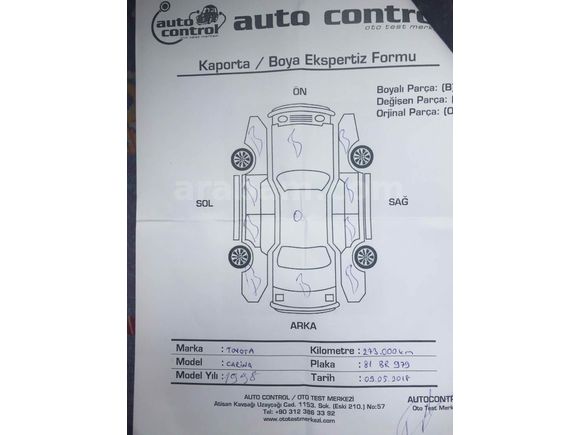 Sahibinden Toyota Carina 2.0 GLi 1998 Model Ankara 310.000 km