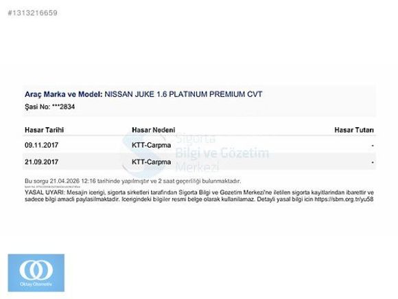 ゆき様ご確認ページ Galeriden Nissan Juke 1.6 Platinum 2016 Model Kocaeli 42.000 km