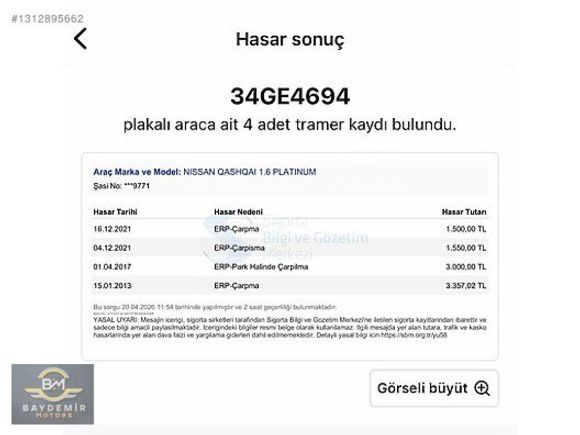 İLK ELDEN 70 BİN KM DE QASHQAİ 1.6 PLATİNUM CAM TAVAN FULL+