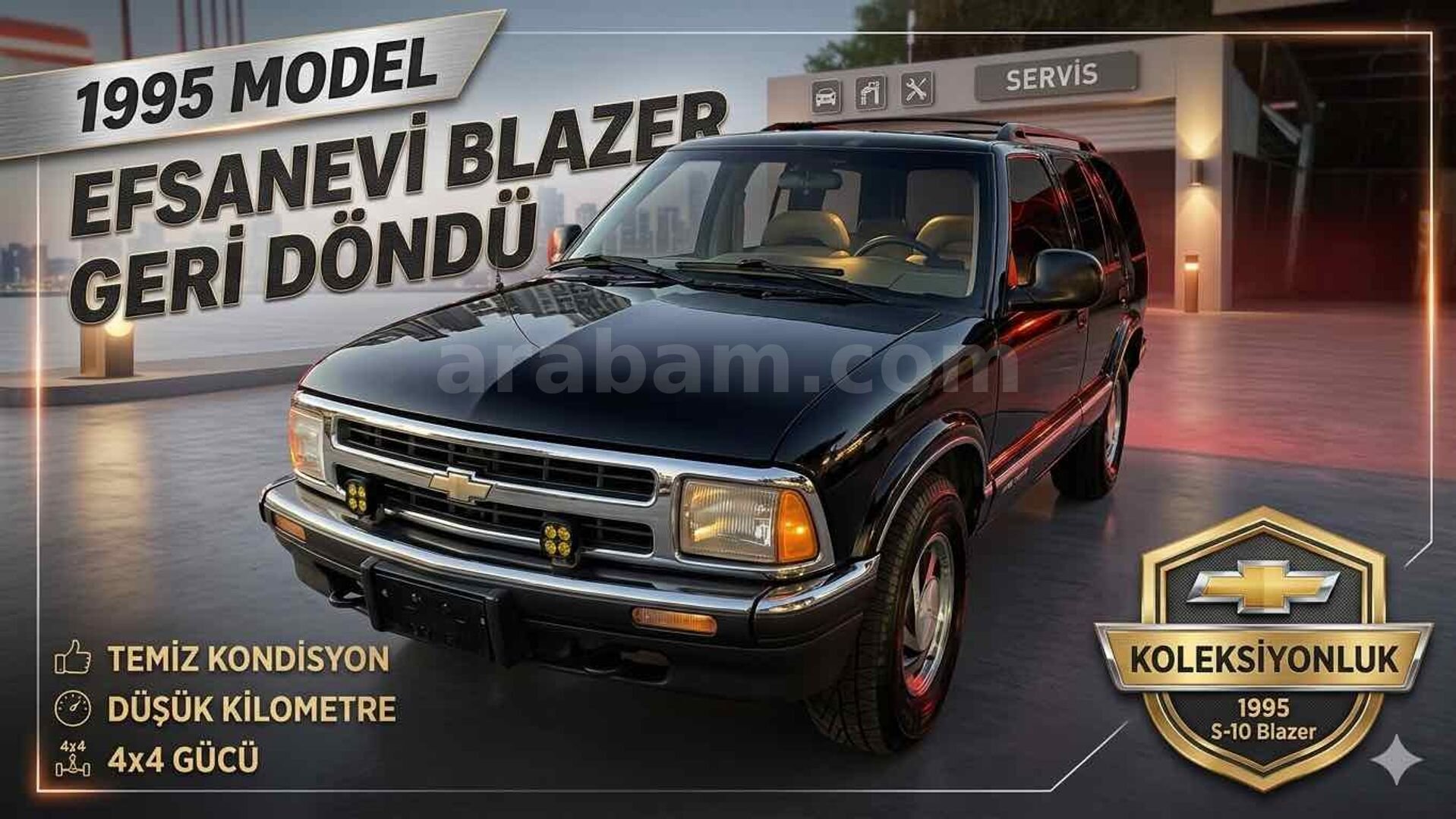 Chevrolet Blazer 4.3 V6 4x4 Orijinal,Yürüyen Sorunsuz 4