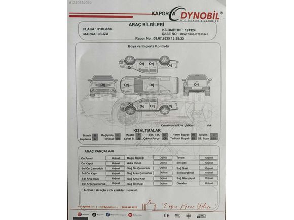 Galeriden Isuzu D-Max 2.5 4x4 V-Cross 2014 Model Hatay 208.000 km
