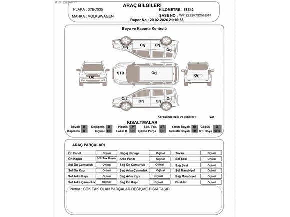VW CADDY STYLE FULL PAKET 1 PARÇA BOYA