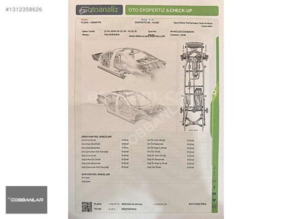 2016 PASSAT HIGLINE CAM TAVAN