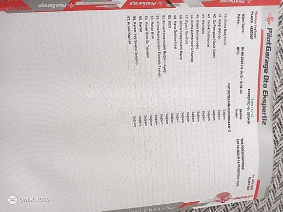 HATASIZ OPEL ASTRA PİLOT GARAGE EKSPERİ YÜKLÜ