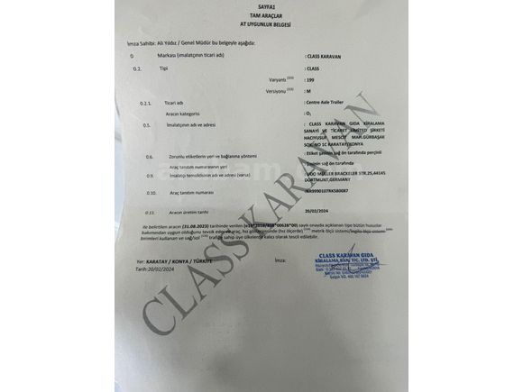Sahibinden 2024 model 2 Ay Kullanılmış Karavan