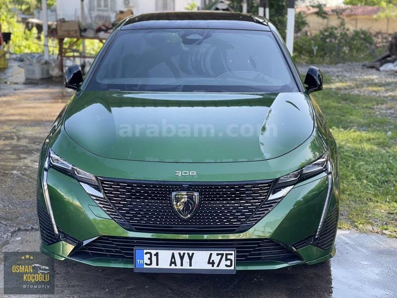 Galeriden Peugeot e-308 GT 2024 Model Muğla 9.000 km Yeşil