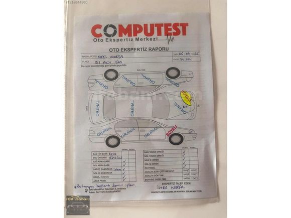 Çift renk Temiz Corsa.
