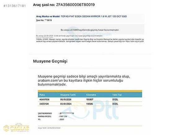 2020 1.6 M.JET OTOMATİK MİRROR HATASIZ TRAMERSİZ