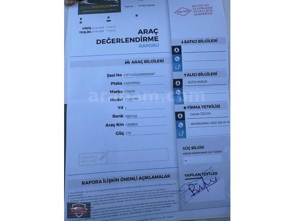 AUTO HARUN'DAN 2020 1.5 DCİ 4x2 DACİA DUSTER HATASIZ BOYASIZ!