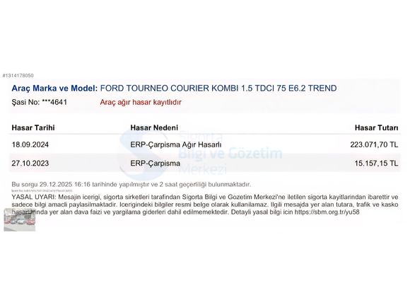 2022 MODEL FORD TRANSİT COURİER KLİMALI 85.000 KM DE