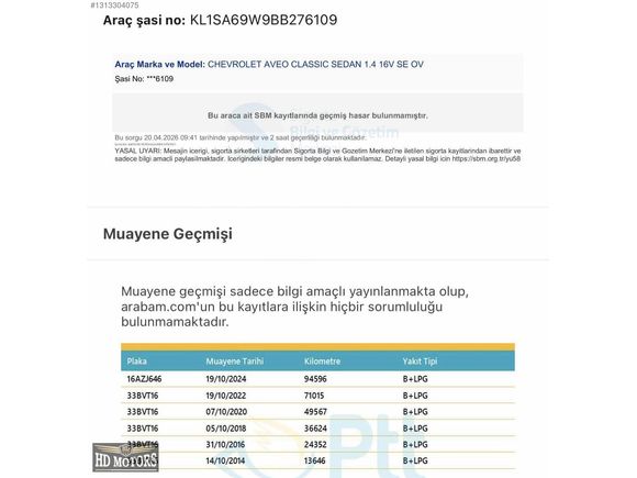 2012 AVEO 1.4 16W TAM OTOMATİK DÜŞÜK KM