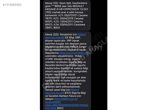 DFN MOTORLU ARAÇLAR'DAN MEGANE 15 DCİ