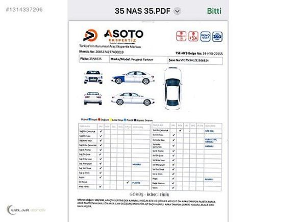 --- 2014 MODEL PEUGEOT PARTNER FULL ALLURE ORJİNAL ---
