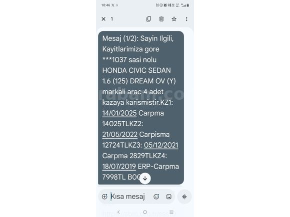 Sahibinden Honda Civic 1.6i VTEC Dream 2013 Model