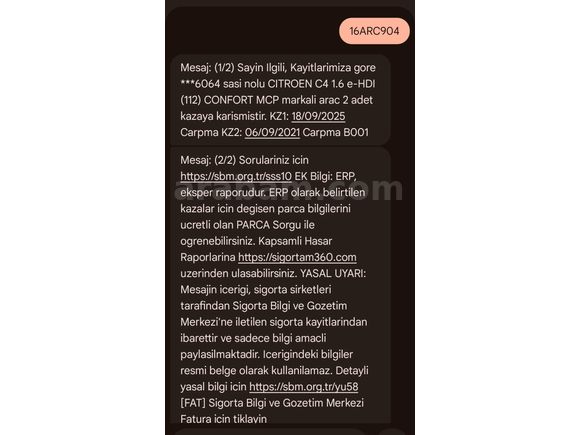 Sahibinden Citroen C4 1.6 e-HDi
