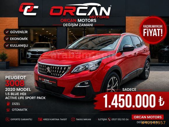 ORCAN MOTORS dan 3008 1.5 BlueHDI Active Life Sport Pack EAT6