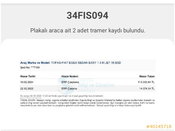 ORCAN MOTORS dan 2021 Egea 1.3 MultiJet II Easy