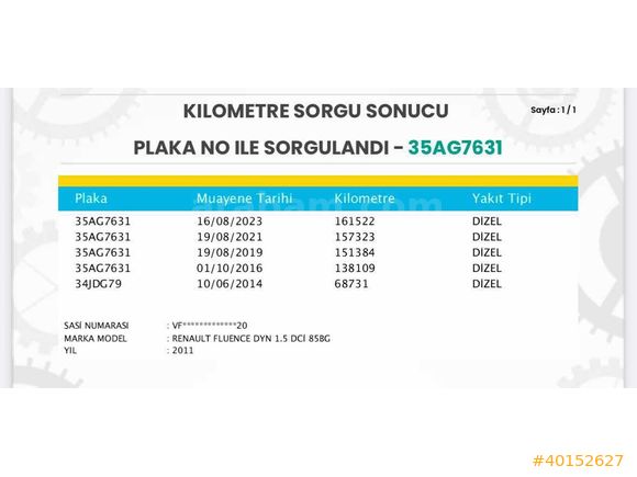 ORJINAL 175 BİN KM EN DOLUSU FLUENCE DİZEL Dynamique