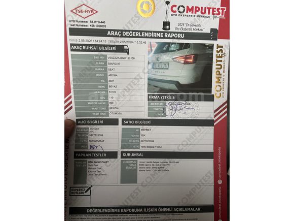 Sahibinden Seat Arona 1.0 EcoTSI FR 2021 Model 