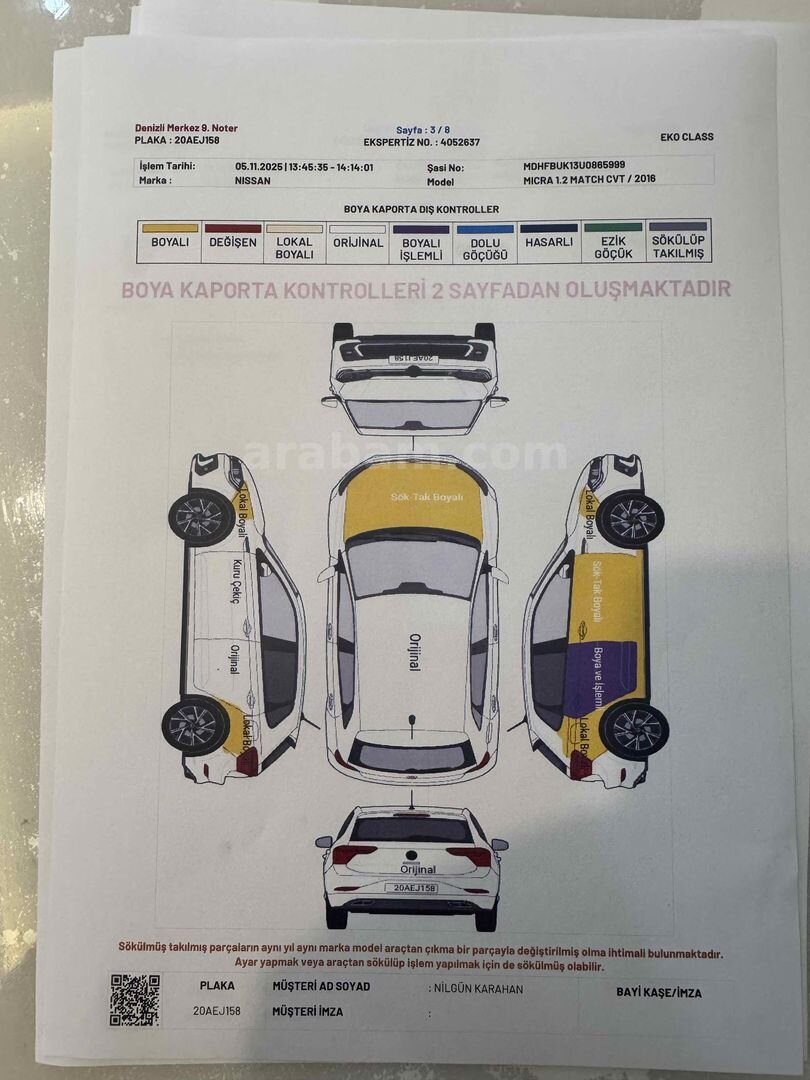 Sahibinden Nissan Micra 1.2 Match 2016 Model 6