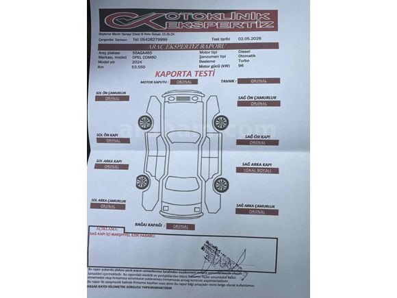 Sahibinden Opel Combo 1.5 CDTI Ultimate 2024 Model 