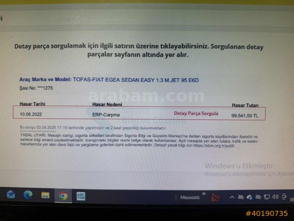 YILMAZOĞLU AUTO'DAN FİAT EGEA 93.000 KM PAZARLIKSIZ
