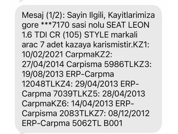 Sahibinden Seat Leon 1.6 TDI Copa Plus 2012 Model 