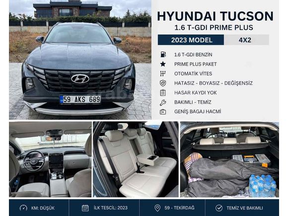 Sahibinden Hyundai Tucson 1.6 T-GDi Prime Plus 2023 Model 
