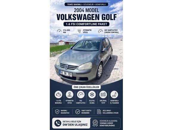 Sahibinden Volkswagen Golf 1.6 FSi Comfortline 2004 Model