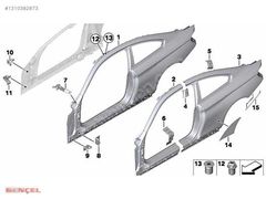 Bmw f82 m4 sağ sol arka çamurluk karbon tavan